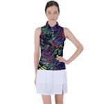 Trippy Dark Psychedelic Women s Sleeveless Polo T-Shirt
