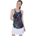 Trippy Dark Psychedelic Racer Back Mesh Tank Top