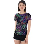 Trippy Dark Psychedelic Back Cut Out Sport T-Shirt