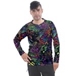 Trippy Dark Psychedelic Men s Pique Long Sleeve T-Shirt