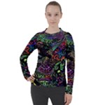 Trippy Dark Psychedelic Women s Pique Long Sleeve T-Shirt