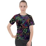 Trippy Dark Psychedelic Women s Sport Raglan T-Shirt