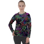 Trippy Dark Psychedelic Women s Long Sleeve Raglan T-Shirt