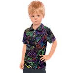 Trippy Dark Psychedelic Kids  Polo T-Shirt