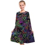 Trippy Dark Psychedelic Kids  Midi Sailor Dress