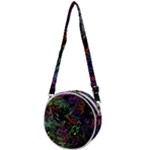 Trippy Dark Psychedelic Crossbody Circle Bag