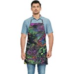 Trippy Dark Psychedelic Kitchen Apron