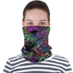 Trippy Dark Psychedelic Face Seamless Bandana (Adult)