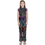 Trippy Dark Psychedelic Kids  Sleeveless Ruffle Edge Band Collar Chiffon One Piece