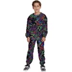 Trippy Dark Psychedelic Kids  Sweatshirt set