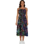 Trippy Dark Psychedelic Sleeveless Shoulder Straps Boho Dress