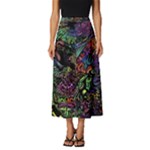Trippy Dark Psychedelic Classic Midi Chiffon Skirt