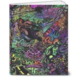 Trippy Dark Psychedelic 8  x 10  Hardcover Notebook
