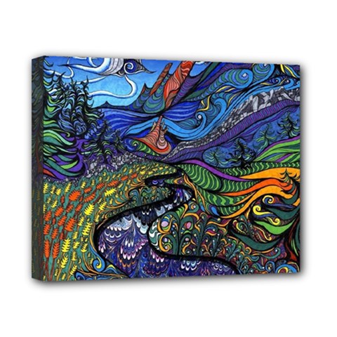 Psychedelic Landscape Canvas 10  x 8  (Stretched) from ArtsNow.com