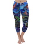 Psychedelic Landscape Capri Winter Leggings 