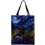 Psychedelic Landscape Zipper Classic Tote Bag
