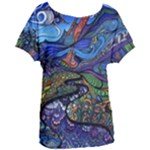 Psychedelic Landscape Women s Oversized T-Shirt