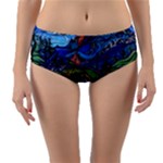 Psychedelic Landscape Reversible Mid-Waist Bikini Bottoms