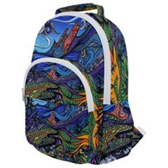 Rounded Multi Pocket Backpack 