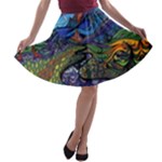 Psychedelic Landscape A-line Skater Skirt