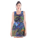 Psychedelic Landscape Scoop Neck Skater Dress