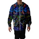 Psychedelic Landscape Kids  Hooded Windbreaker