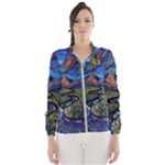 Psychedelic Landscape Women s Windbreaker