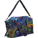 Psychedelic Landscape Canvas Crossbody Bag