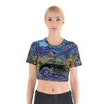 Psychedelic Landscape Cotton Crop Top