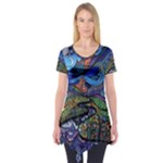 Psychedelic Landscape Short Sleeve Tunic 