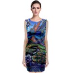 Psychedelic Landscape Classic Sleeveless Midi Dress