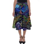 Psychedelic Landscape Perfect Length Midi Skirt