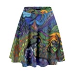 Psychedelic Landscape High Waist Skirt