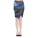 Psychedelic Landscape Midi Wrap Pencil Skirt