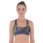 Psychedelic Landscape Cross Back Sports Bra