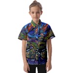 Psychedelic Landscape Kids  Short Sleeve Shirt