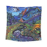 Psychedelic Landscape Square Tapestry (Small)