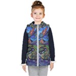 Psychedelic Landscape Kids  Hooded Puffer Vest