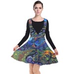 Psychedelic Landscape Plunge Pinafore Dress
