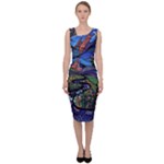 Psychedelic Landscape Sleeveless Pencil Dress