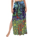 Psychedelic Landscape Maxi Chiffon Tie-Up Sarong