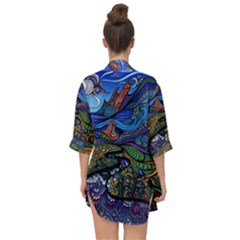 Open Front Chiffon Kimono 