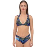 Psychedelic Landscape Double Strap Halter Bikini Set