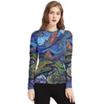 Psychedelic Landscape Women s Long Sleeve Rash Guard