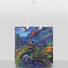 Full Print Rope Handle Tote (Large) 