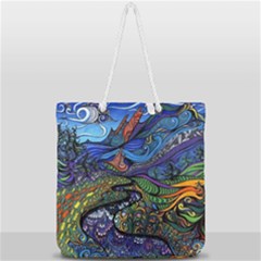 Full Print Rope Handle Tote (Large) 