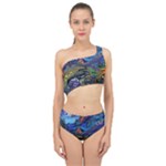 Psychedelic Landscape Spliced Up Two Piece Swimsuit