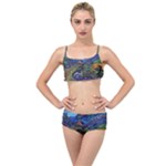 Psychedelic Landscape Layered Top Bikini Set
