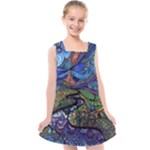 Psychedelic Landscape Kids  Cross Back Dress