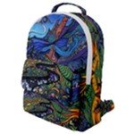 Psychedelic Landscape Flap Pocket Backpack (Small)